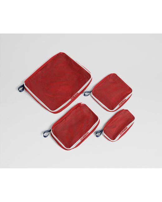 Away Travel Red Compression Packing Cubes