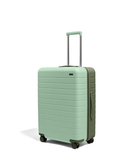 Away Travel Green The Checked Suitcase