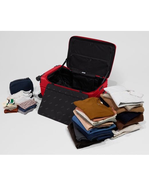 Away Travel Red Topside Medium Checked Suitcase Trunk