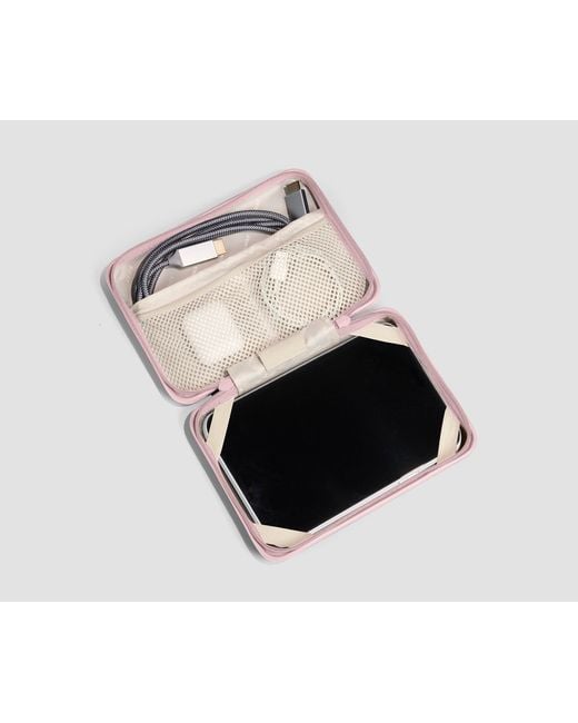 Away Travel Pink Medium Checked Suitcase Tech Case