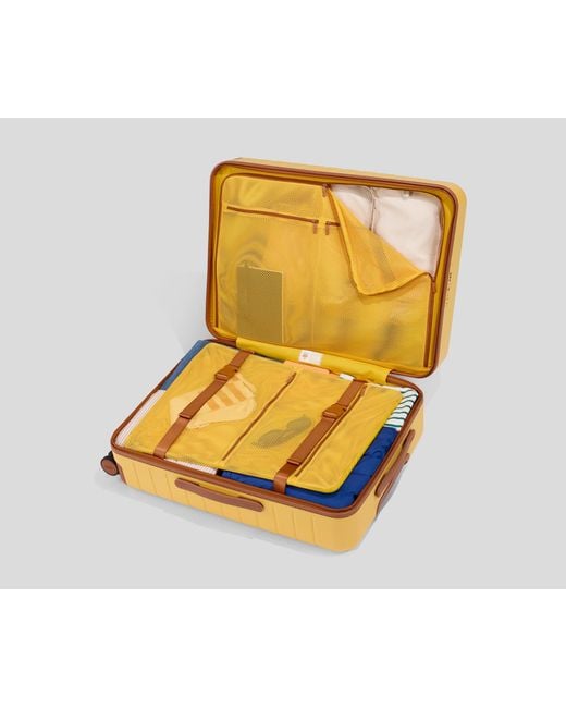 Away Travel Yellow The Checked Suitcase