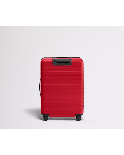 Away Travel Red The Checked Flex Suitcase