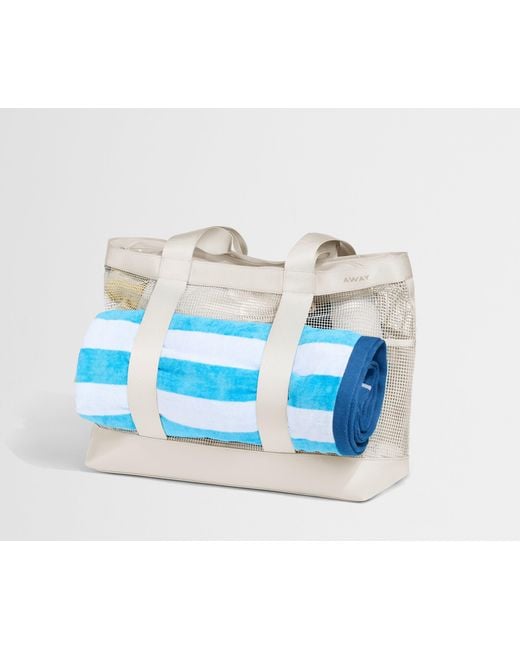 Away Travel White Beach Tote