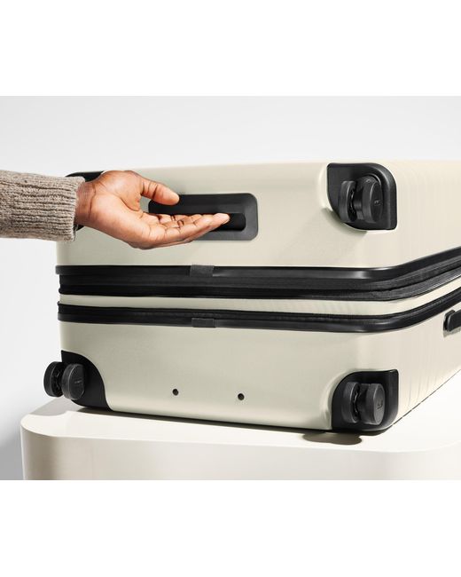 Away Travel Natural The Checked Flex Suitcase