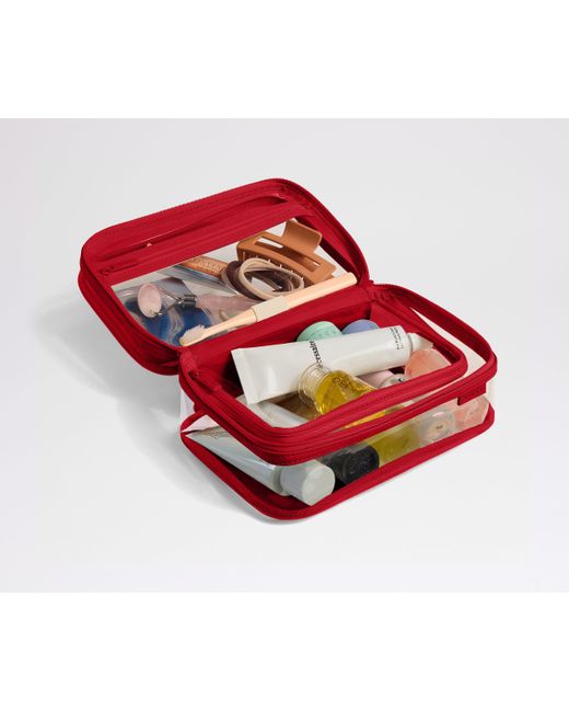 Away Travel Red Clear Toiletry Bag