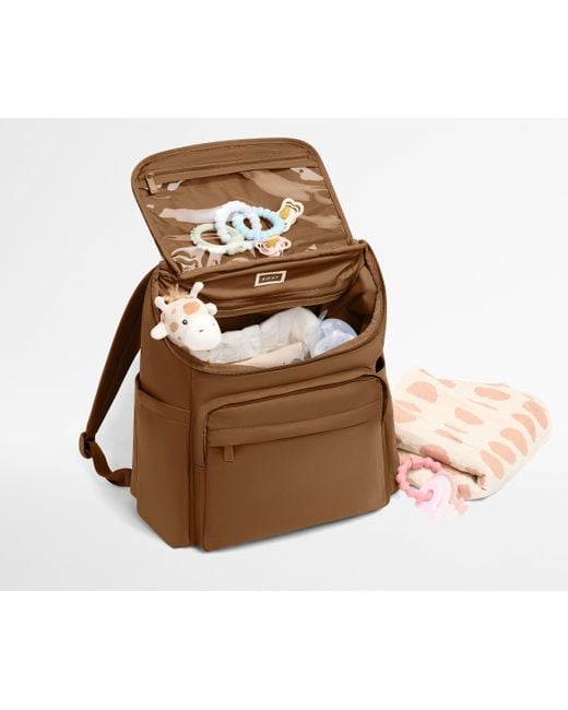 Away Travel Brown Featherlight Diaper Backpack