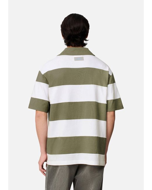 Axel Arigato Green Striped Polo T-Shirt for men