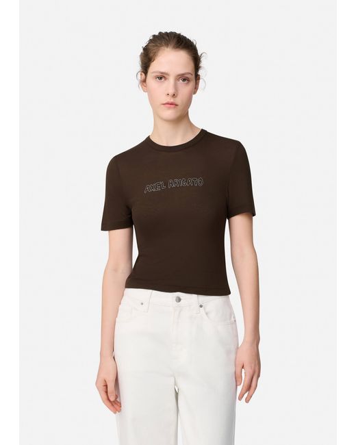 Axel Arigato Brown Arigato Sheer Top