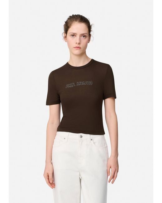 Axel Arigato Brown Arigato Sheer Top