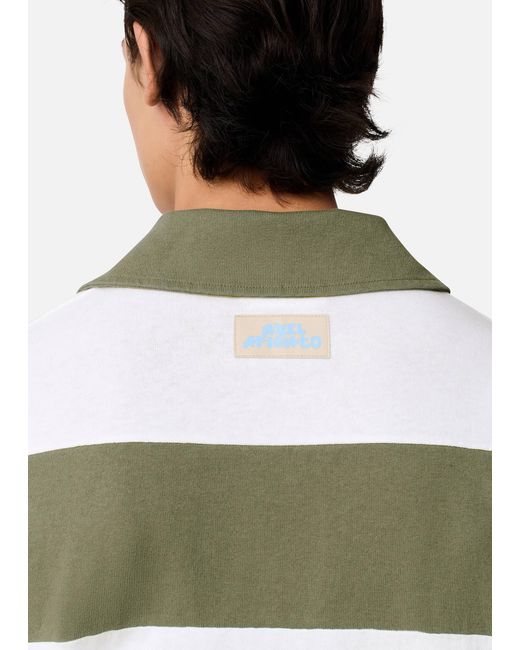 Axel Arigato Green Striped Polo T-Shirt for men