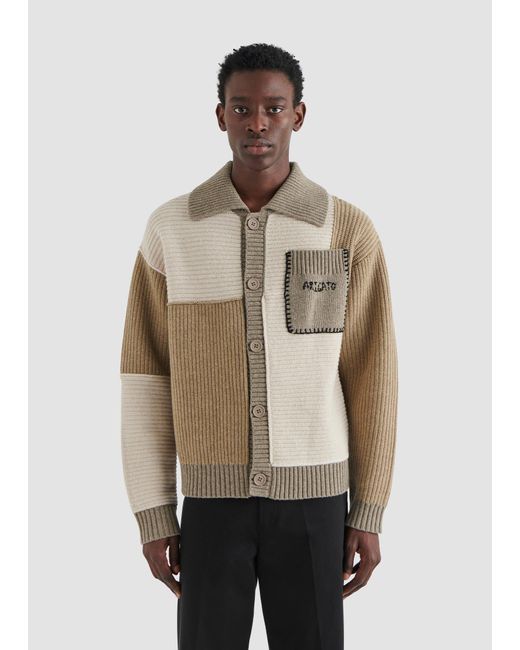 Axel Arigato Natural Franco Patch Cardigan for men