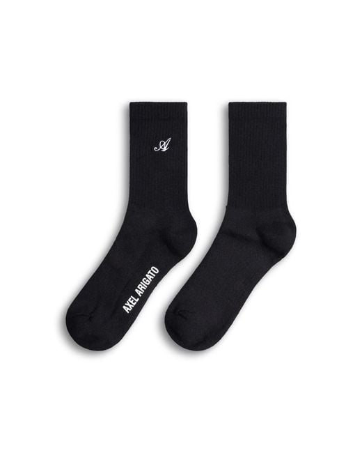 Axel Arigato Black Organic Cotton-Blend Branded Tube Socks