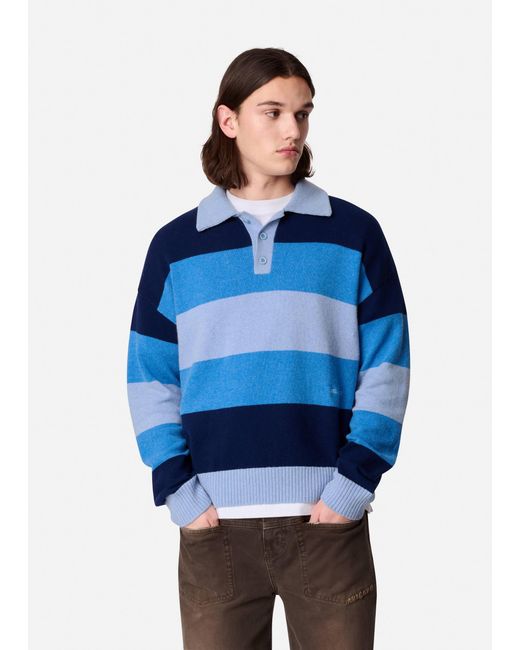 Axel Arigato Blue Marine Polo Sweater for men