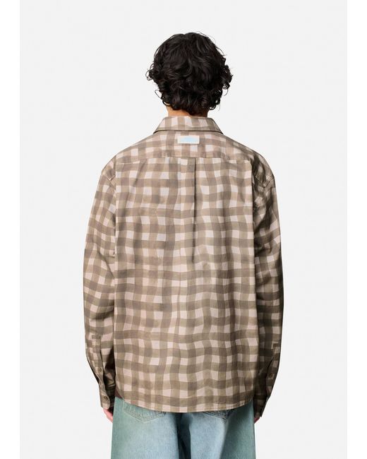 Axel Arigato Natural Distort Gingham Shirt for men