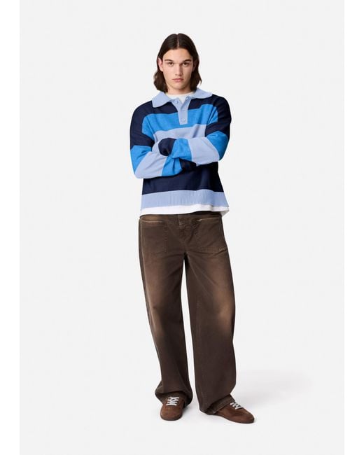 Axel Arigato Blue Marine Polo Sweater for men