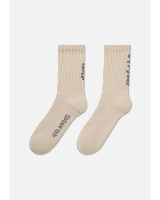 Axel Arigato White Floral Jacquard Socks