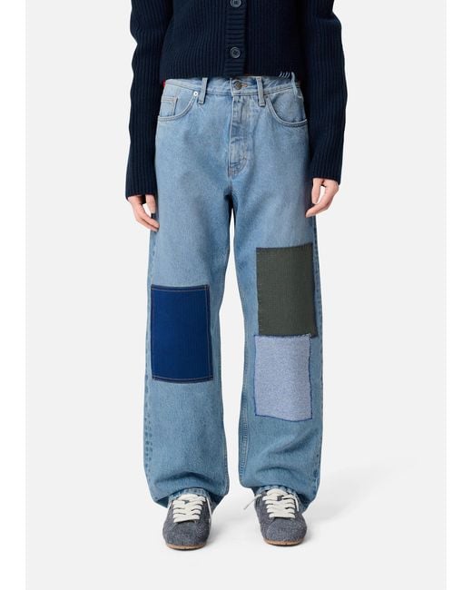 Axel Arigato Blue Zine Embroidered Patch Jeans