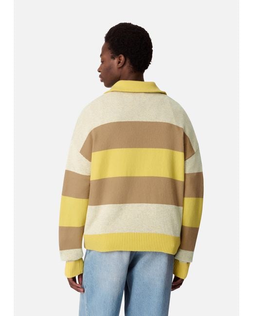 Axel Arigato Yellow Marine Polo Sweater for men