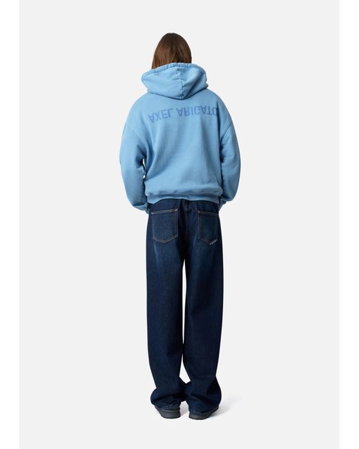 Axel Arigato Blue Distort Washed Hoodie for men