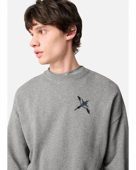 Axel Arigato Gray Micro Bee Bird Sweatshirt for men