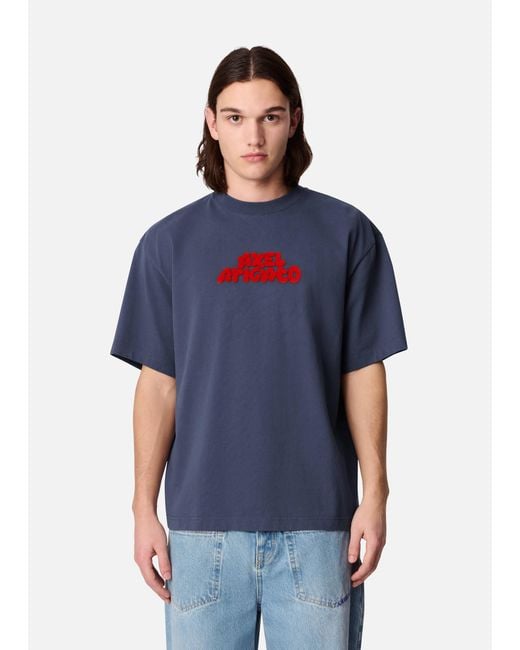 Axel Arigato Blue Flock T-Shirt for men