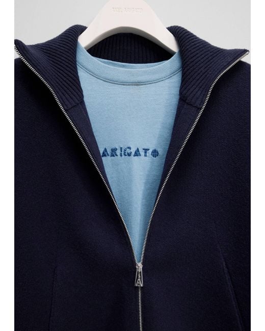 Axel Arigato Blue Core Zip-Up Sweater for men