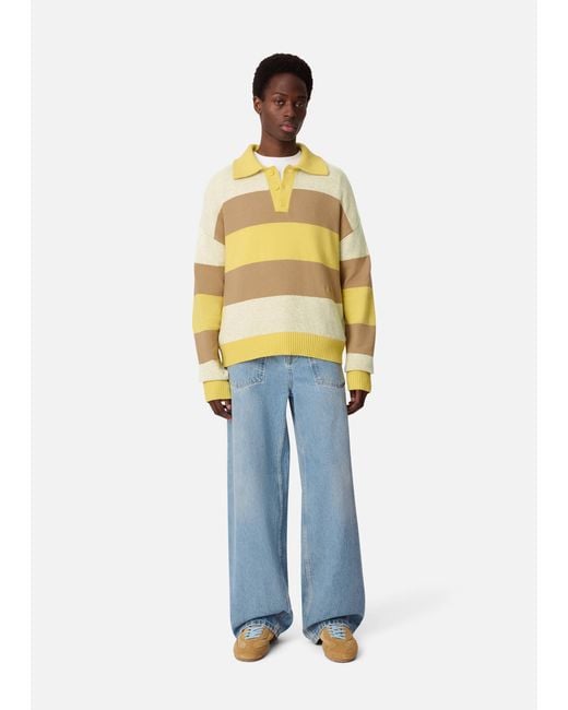 Axel Arigato Yellow Marine Polo Sweater for men