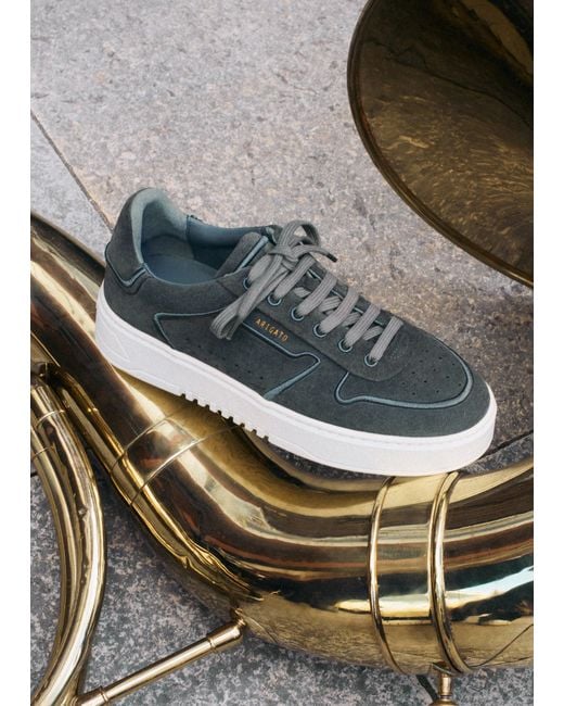 Axel Arigato Black Embroidered Suede Retro Orbit Sneakers for men
