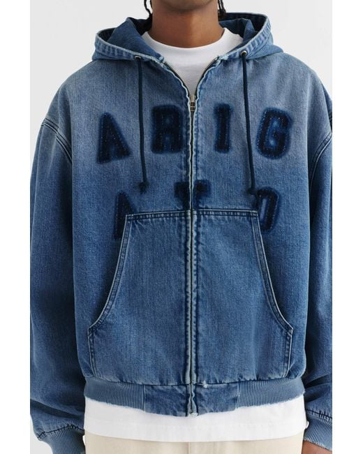 Axel Arigato Venice Denim Bomber Jacket in Blue for Men Lyst UK