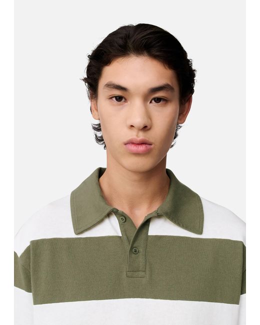Axel Arigato Green Striped Polo T-Shirt for men