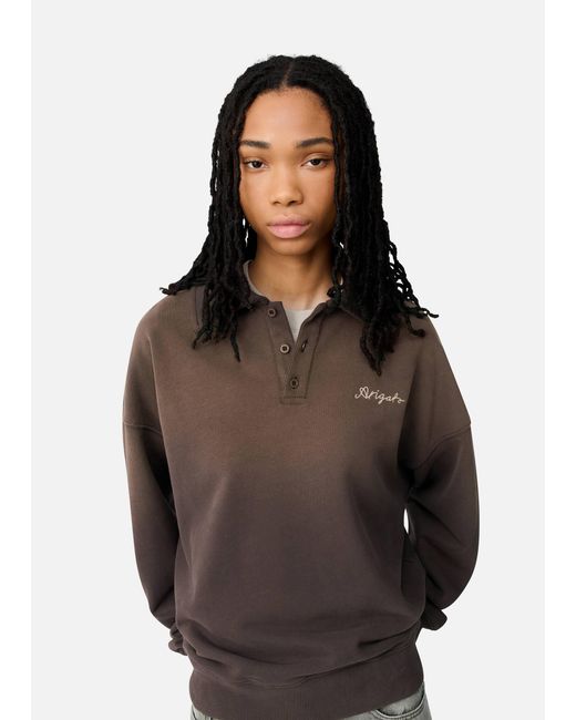 Axel Arigato Brown Maze Polo Sweater for men