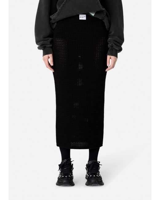 Axel Arigato Black Column Crochet Skirt