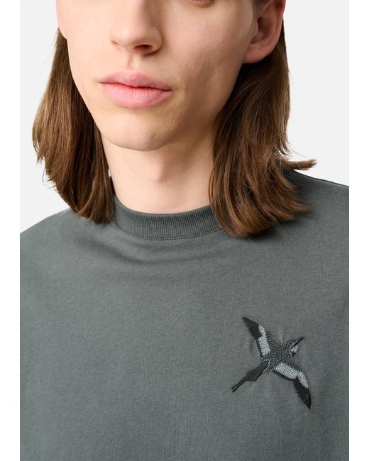 Axel Arigato Gray Micro Bee Bird T-Shirt for men