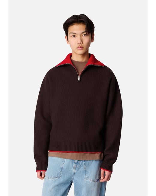 Axel Arigato Red Trace Half Zip Sweater for men