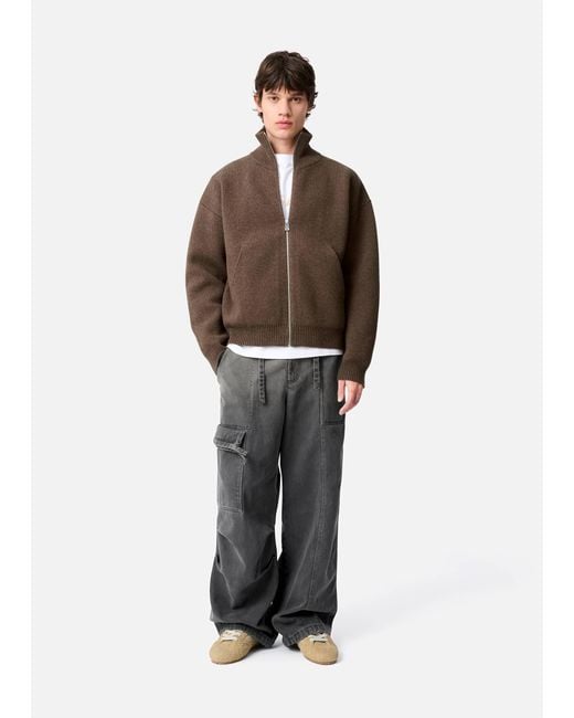Axel Arigato Brown Core Zip-Up Sweater for men