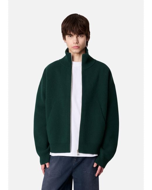 Axel Arigato Green Core Zip-Up Sweater for men