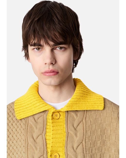 Axel Arigato Yellow Textured Franko Cardigan for men