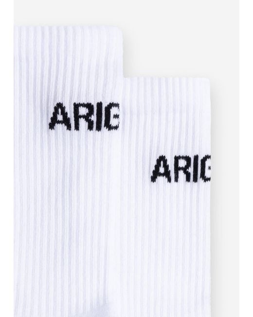 Axel Arigato White Organic Cotton-Blend Logo Tube Socks