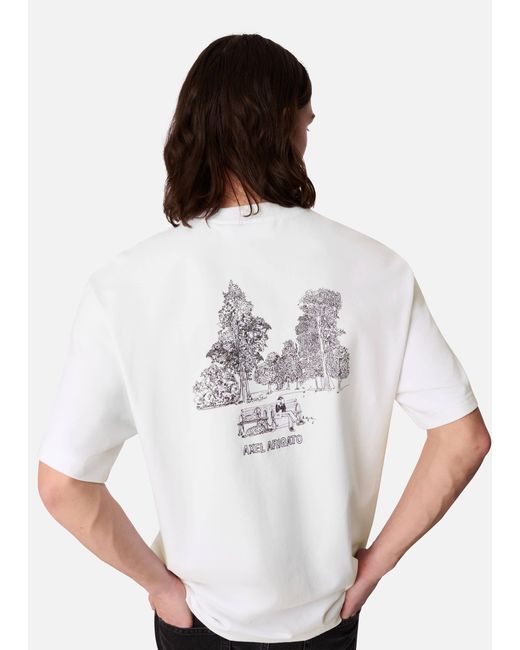 Axel Arigato White Forest Sketch T-Shirt for men