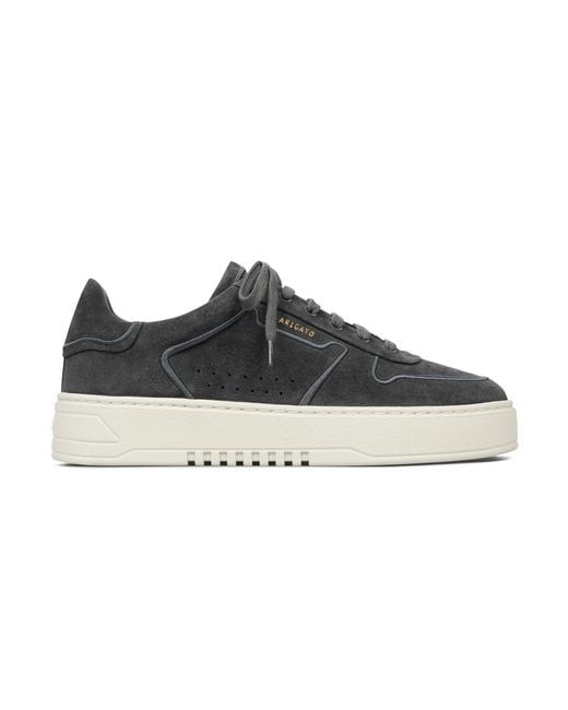 Axel Arigato Black Embroidered Suede Retro Orbit Sneakers for men