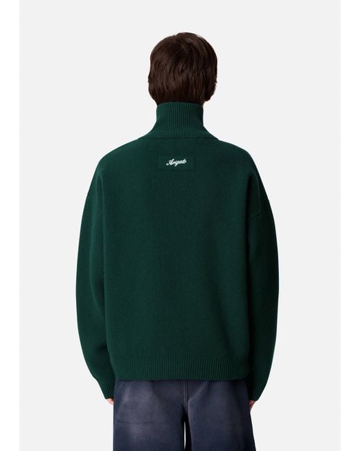 Axel Arigato Green Core Zip-Up Sweater for men