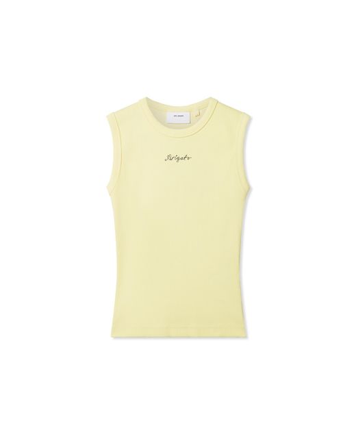 Axel Arigato Yellow Scoop Ribbed Tank