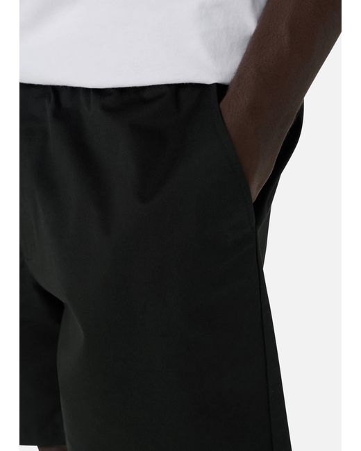 Axel Arigato Black Stitch Embroidered Shorts for men