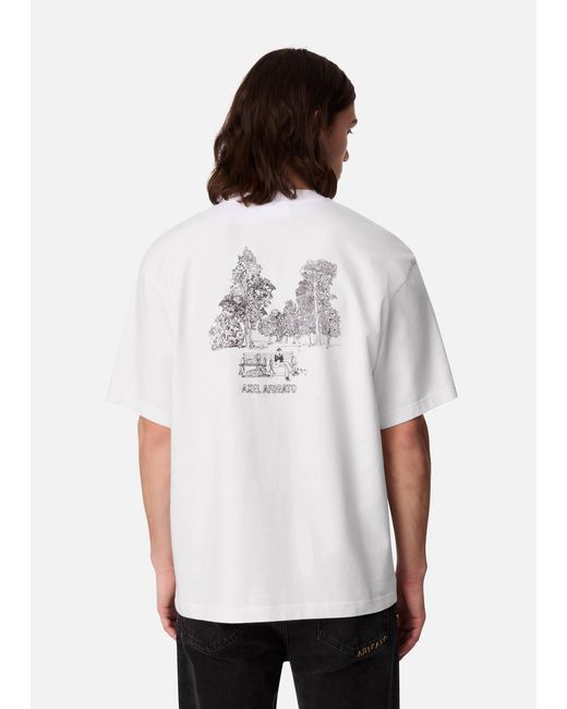 Axel Arigato White Forest Sketch T-Shirt for men
