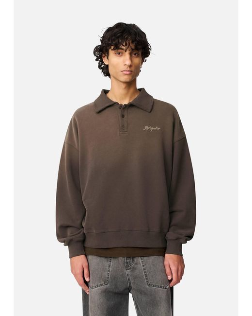 Axel Arigato Brown Maze Polo Sweater for men