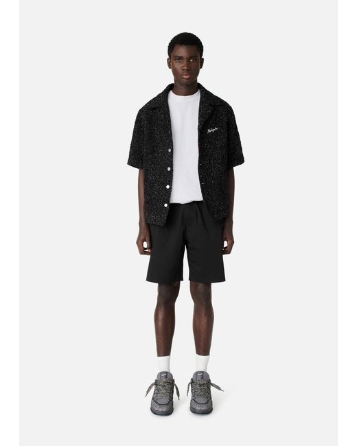 Axel Arigato Black Stitch Embroidered Shorts for men