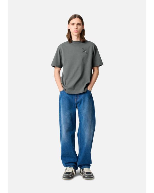 Axel Arigato Gray Micro Bee Bird T-Shirt for men