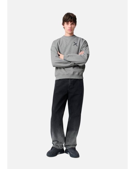 Axel Arigato Gray Micro Bee Bird Sweatshirt for men