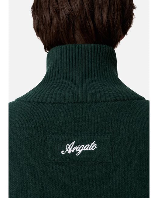 Axel Arigato Green Core Zip-Up Sweater for men