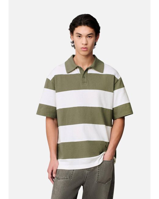 Axel Arigato Green Striped Polo T-Shirt for men